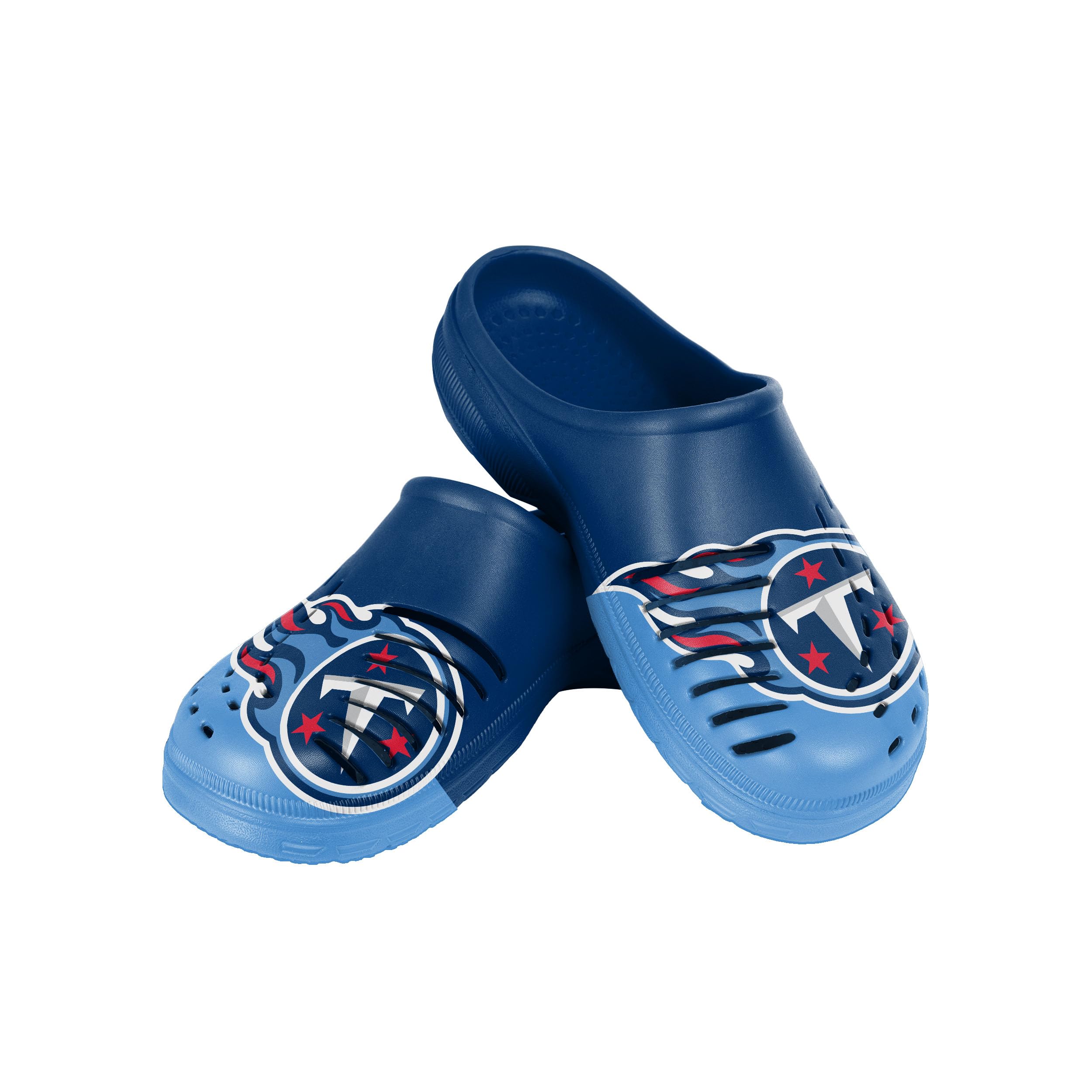 FOCO NFL Men's Big Splash Team Logo Solid Clogs - Comfortable Water Slip-On Shoes for Pool, Beach & Outdoor Activities