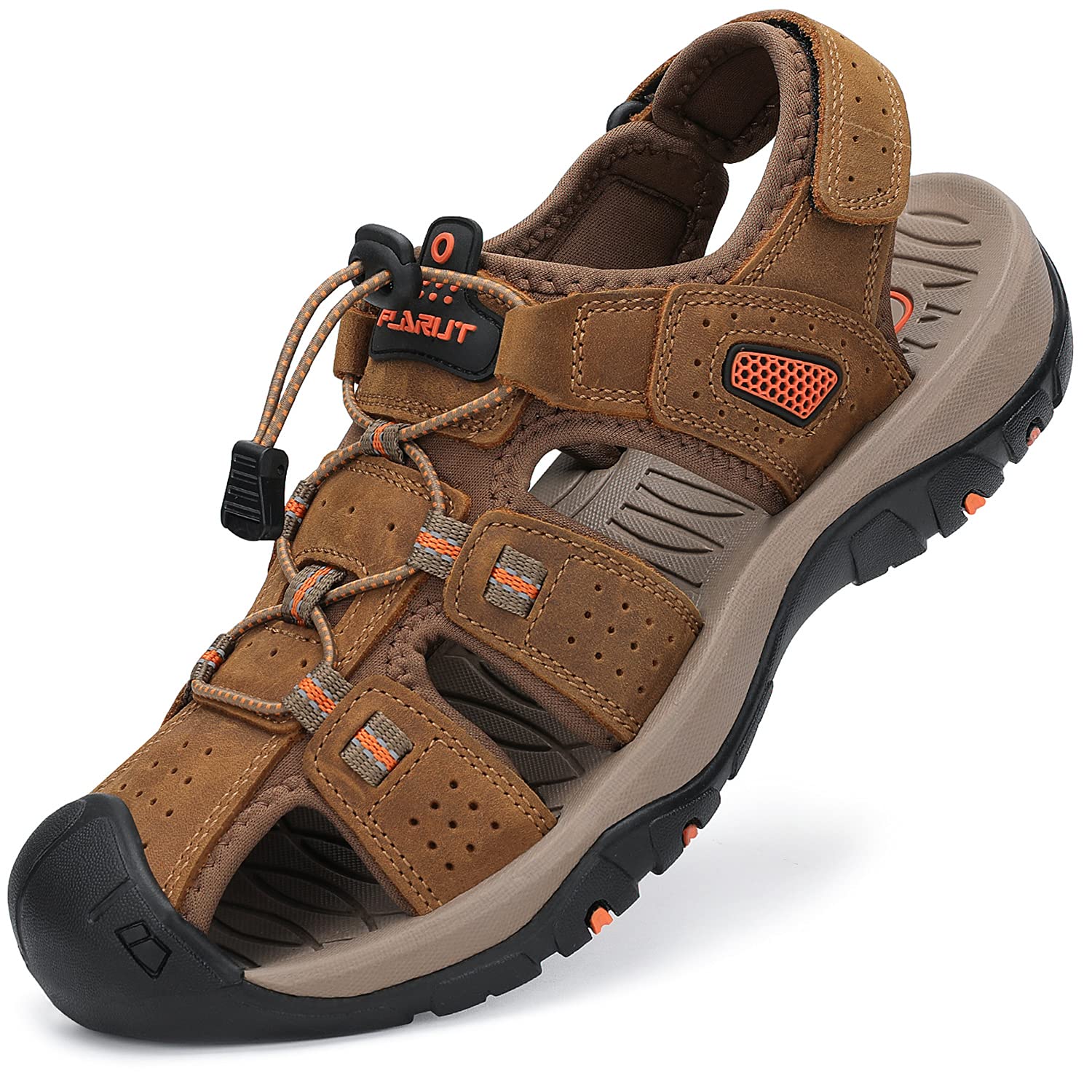FLARUT Men's Closed Toe Sport Sandals - Lightweight Hiking & Trail Walking Sandals for Outdoor Adventures, Water Shoes for Beach & Casual Wear