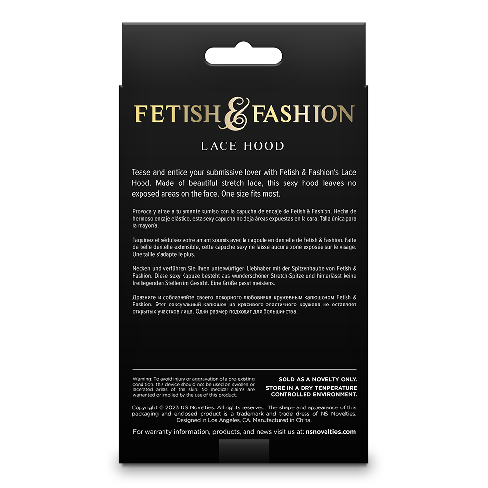 Fetish & Fashion Full Face Lace Hood - Breathable Stretchable Lingerie Mask for Role Play, BDSM, and Costume Parties - Perfect for Halloween, Cosplay, and Sensual Encounters
