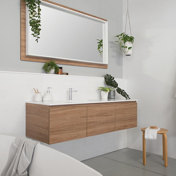 ADP Glacier Lite Door and Drawer Slim Vanity with Cast Marble Top - Modern Bathroom Vanity Set for Small Spaces, Powder Room & Guest Bath Installation