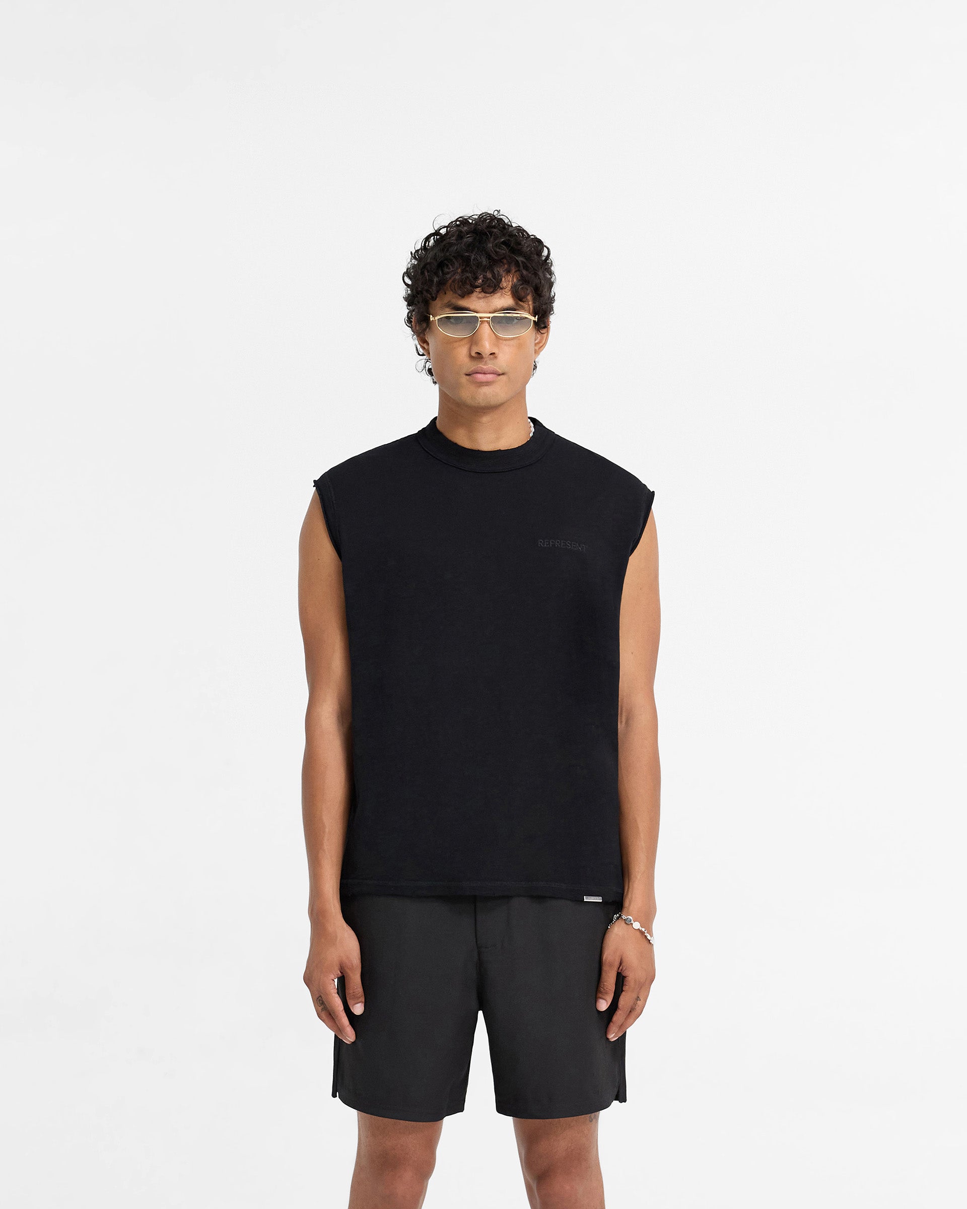 Slub Tank Top for Women - Soft & Comfortable Jet Black Cotton Shirt - Perfect for Casual Wear, Layering & Summer Outfits
