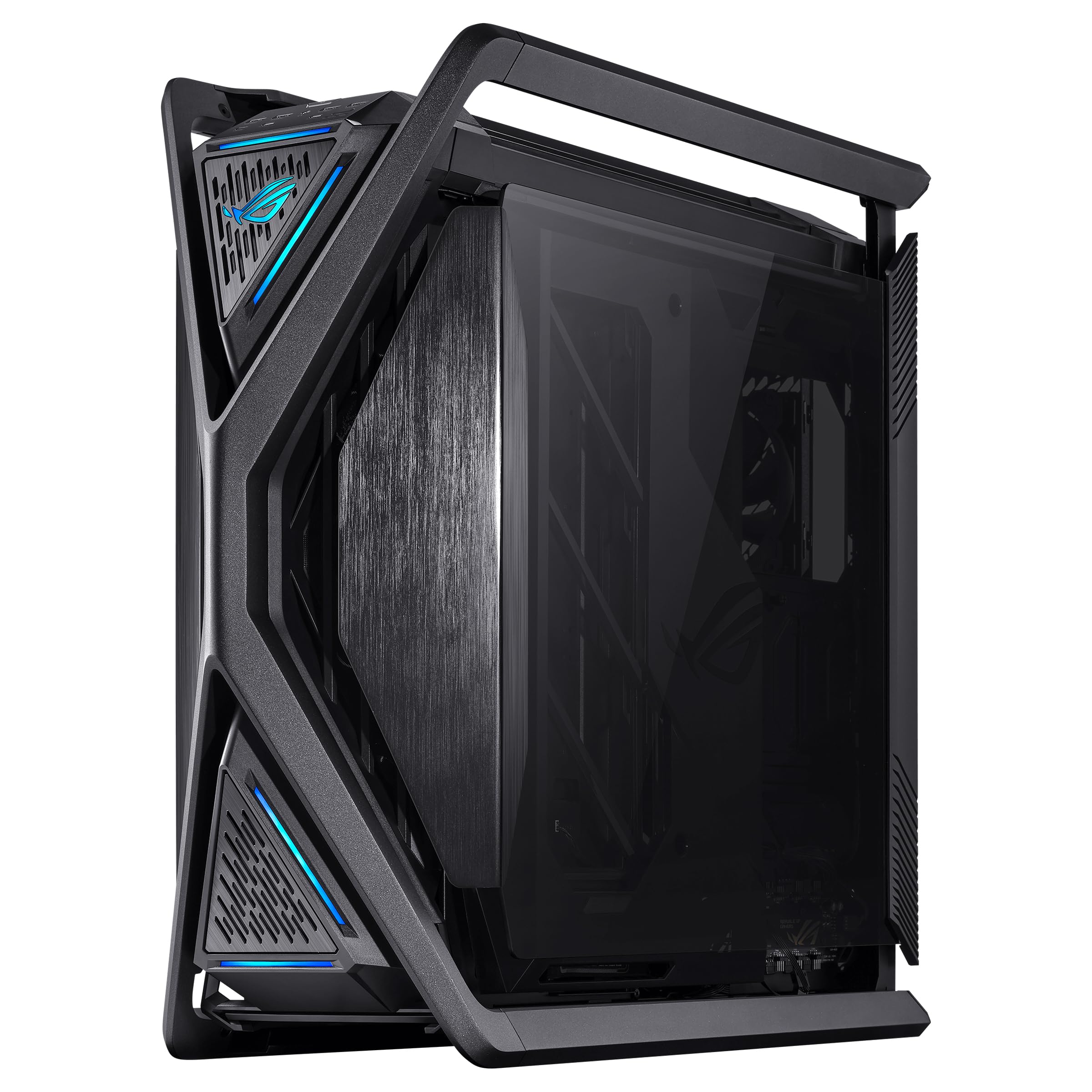 ROG Hyperion GR701 BTF Edition E-ATX Gaming PC Case with BTF Connectors - Supports 420mm Radiators, Includes 4x 140mm Fans & ARGB Fan Hub, 60W Fast Charging - Perfect for High-End Gaming Rigs & Custom Water Cooling Builds
