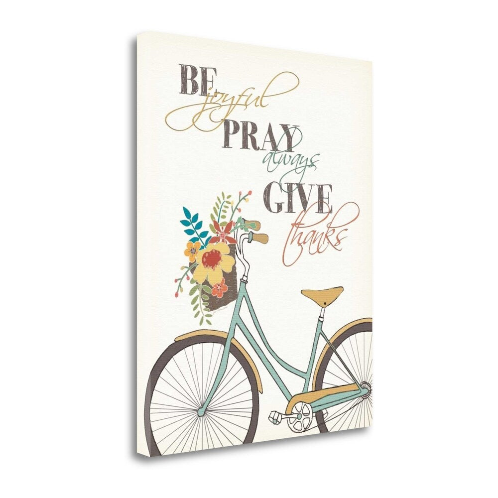Be Pray Give by Jo Moulton - Premium Giclee Art Print on Gallery Wrapped Canvas, Ready to Hang Wall Decor - Perfect for Living Room, Bedroom & Office Decorations