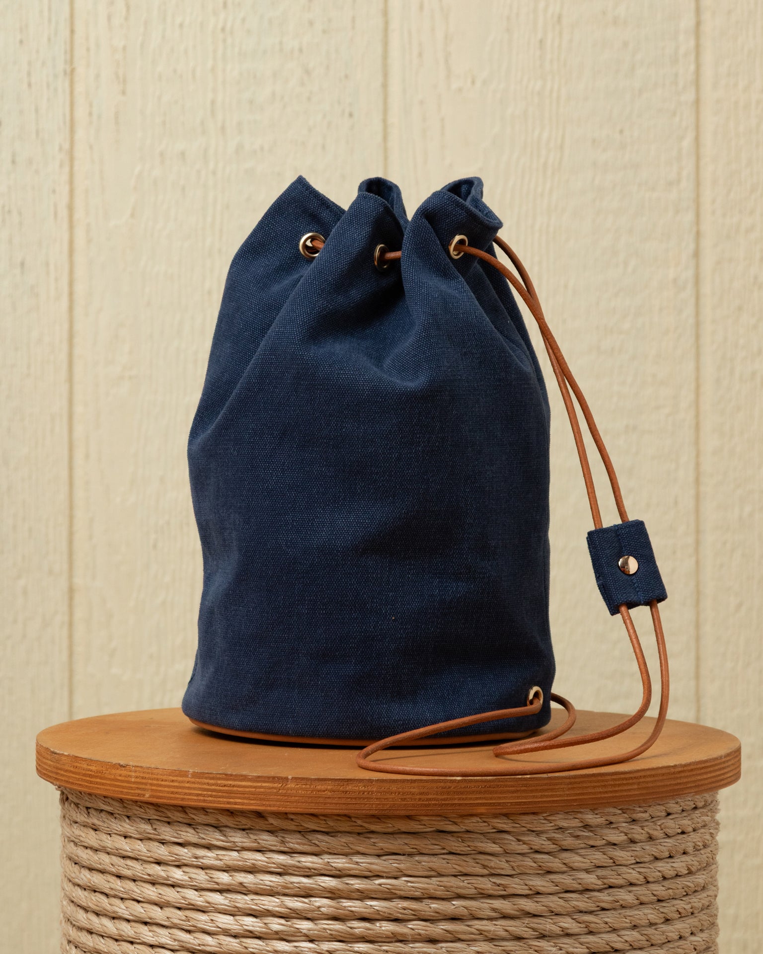 Premium Brushed Navy Canvas Ditty Bag - Durable & Stylish Travel Organizer for Toiletries, Cosmetics & Essentials | Perfect for Camping, Gym & Daily Use