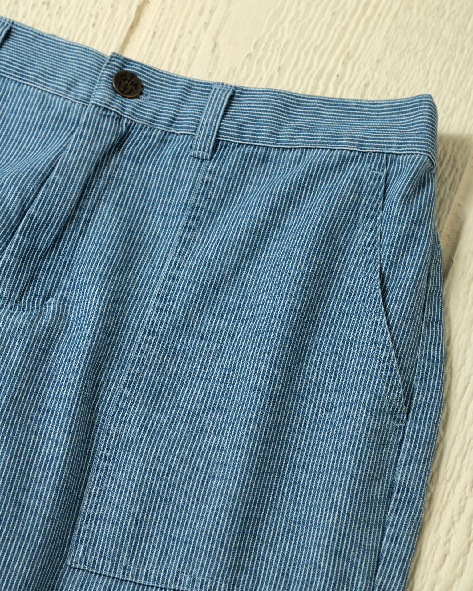 Ventura Denim Blue Hickory Stripe Pants for Men - Comfortable Casual & Workwear Trousers for Everyday Wear, Office, and Outdoor Activities