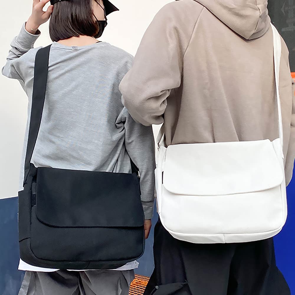 TopTie Classic Canvas Messenger Bag - Durable Unisex Shoulder Bag for Men & Women - Perfect for Work, Travel & Everyday Use
