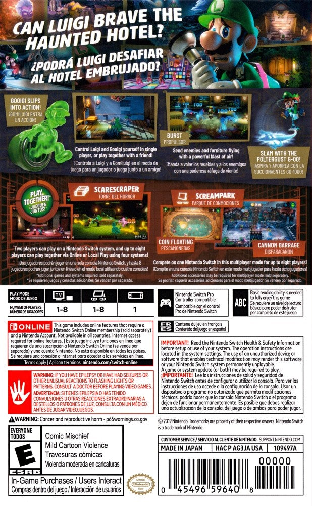 Luigi's Mansion 3 - Nintendo Switch Game | Haunting Adventure & Ghost Hunting | Perfect for Family Game Nights & Halloween Parties