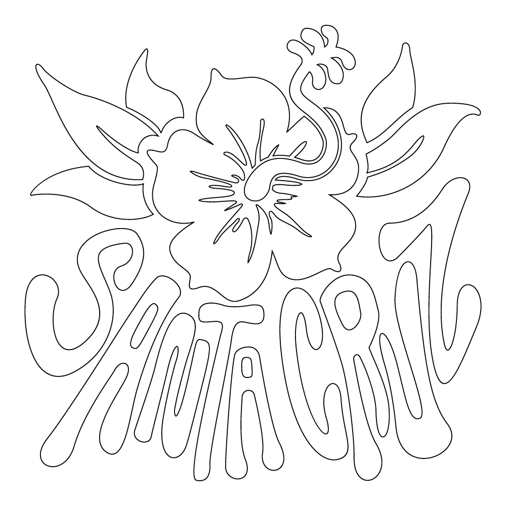 Santa Cruz 5x5 Sticker Decal - Waterproof Vinyl for Cars, Laptops, Windows - Perfect for Surfing, Skateboarding, and Outdoor Enthusiasts