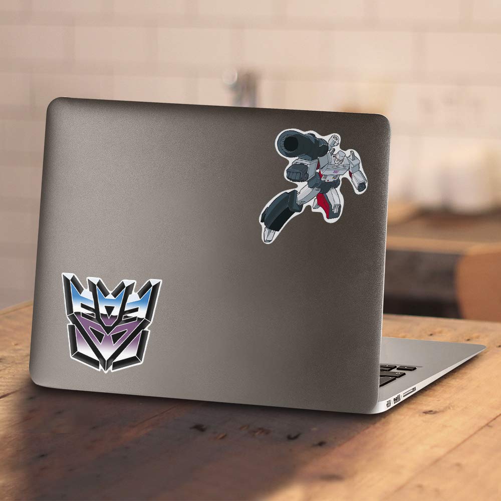 Popfunk Transformers Decepticon Logo Pullover Hoodie & Stickers - X-Large Charcoal | Officially Licensed | Men's Graphic Sweatshirt for Cosplay, Gifts & Casual Wear