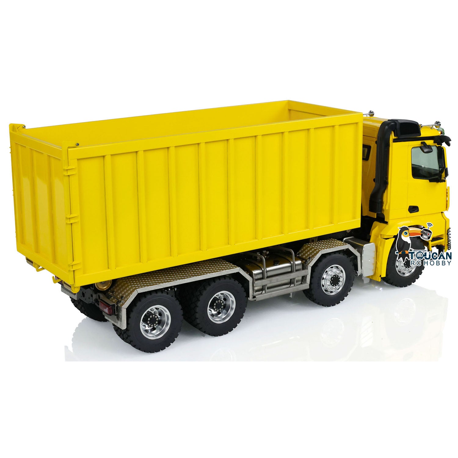 Customized LESU 1/14 Scale 8x8 Hydraulic RC Dump Truck with Remote Control - Metal Waste Bin Roll On/Off Tipper - Realistic Simulation Construction Vehicle for Adults & Kids - Perfect for Construction Site Play, Hobby Collecting and STEM Learning