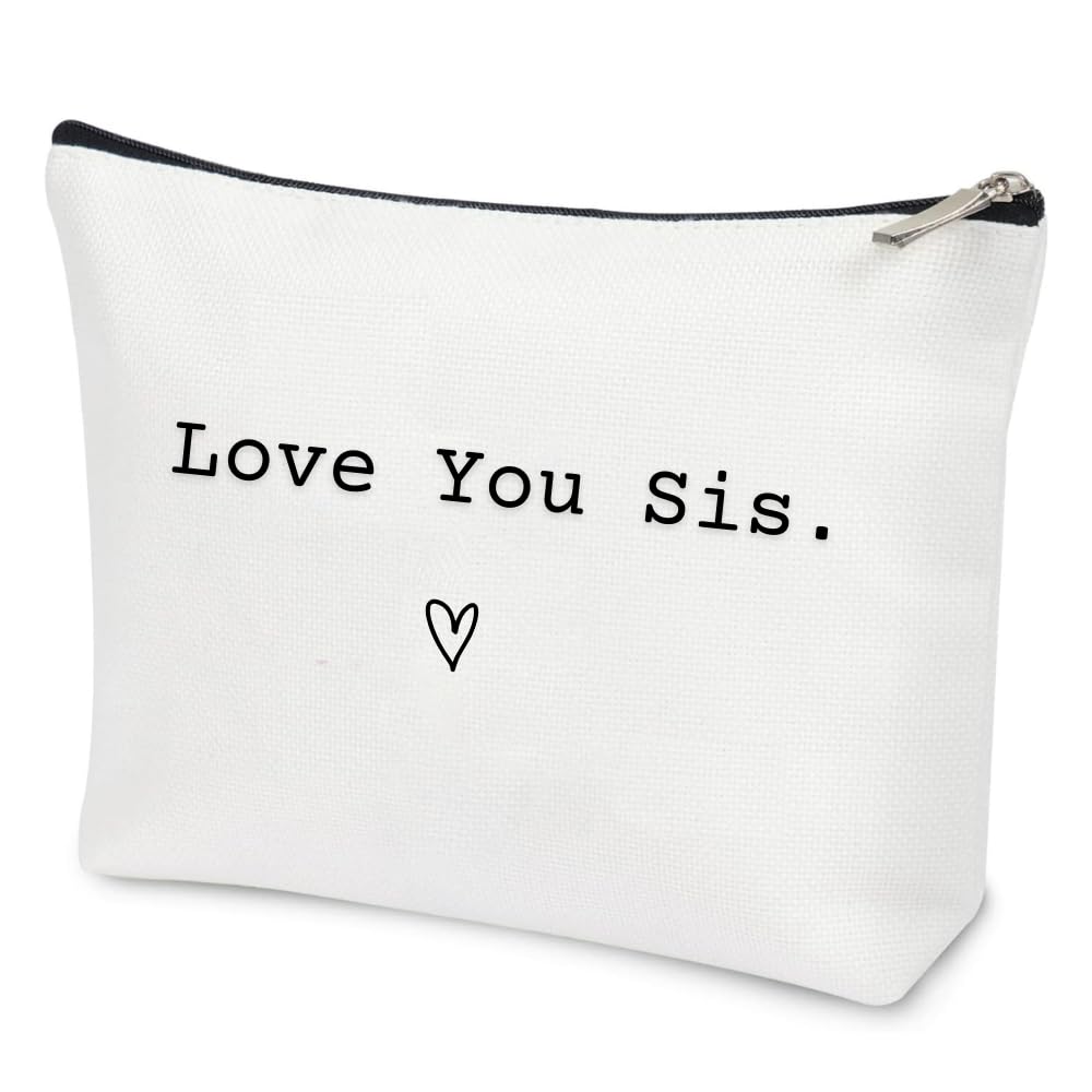 **Christmas Gifts for Sisters - Personalized Makeup Cosmetic Bag for Women | Stocking Stuffers, Birthday, Graduation, Bridal Shower Gifts | Travel Toiletry Case for Sister, Brother & Loved Ones | Perfect for Holidays, Parties & Everyday Use**