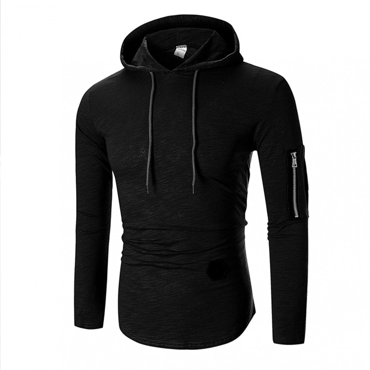 Men's Lightweight Hoodie - Slim Fit Active Pullover for Running & Gym