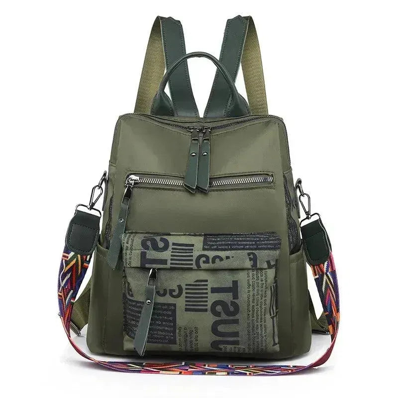 Stylish Patchwork Oxford Women's Backpack - Durable Laptop Bag for College, Work & Travel | Trendy School Backpack for Students & Professionals
