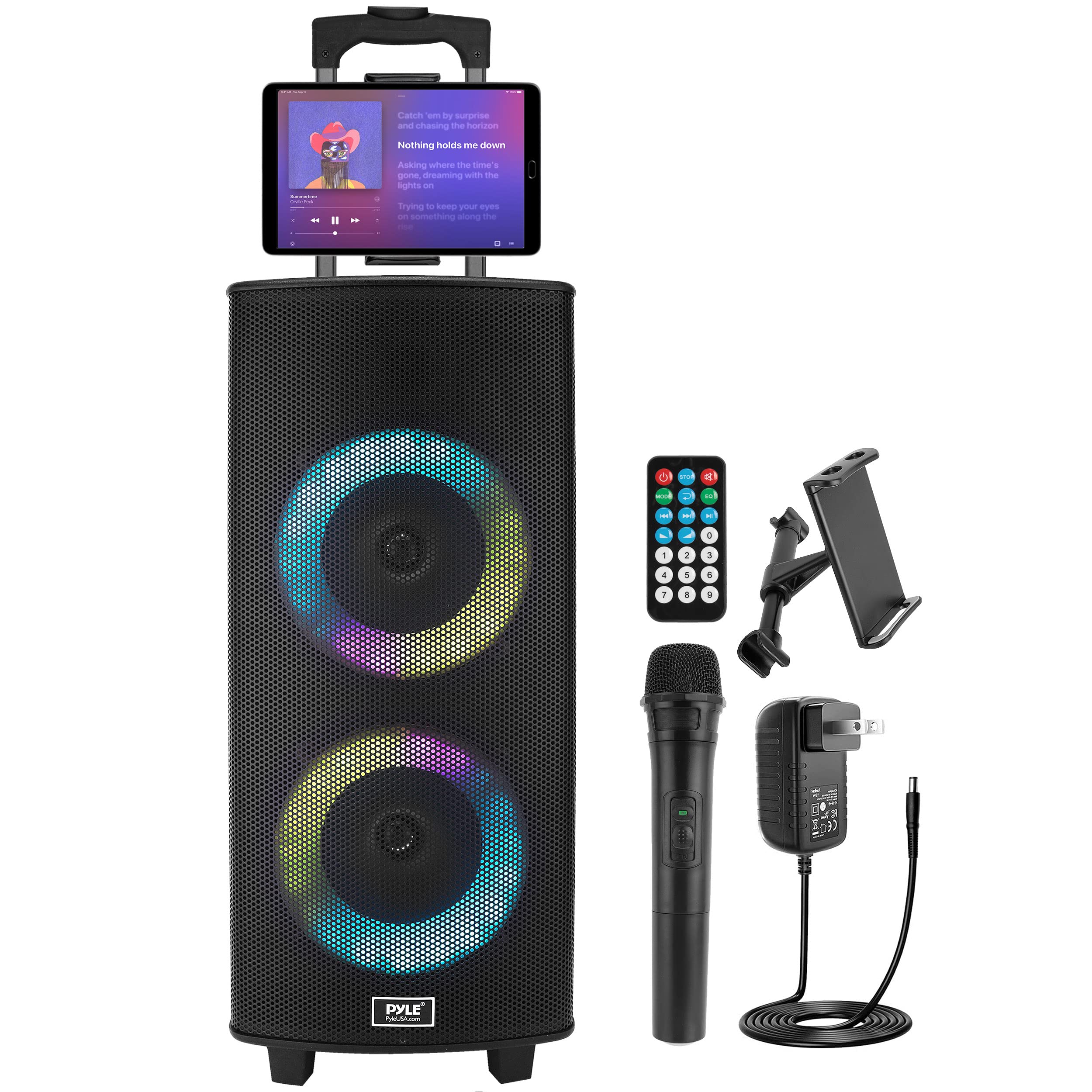 Pyle 700W Portable Bluetooth PA Speaker System - Dual 8