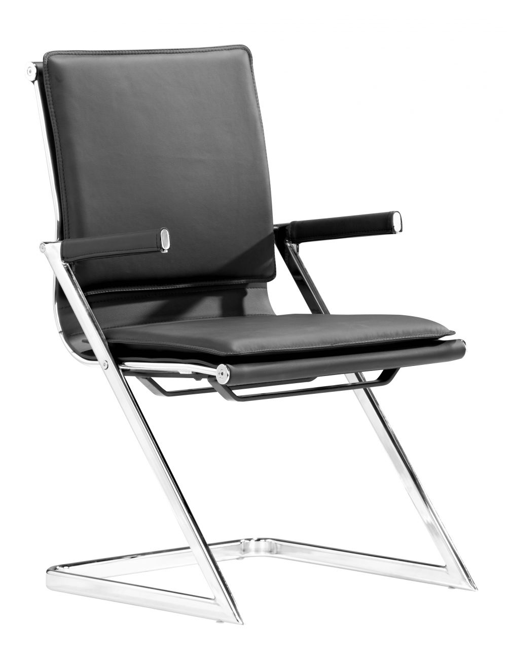 Premium ZUO Lider Plus Conference Leather Chair - Set of 2 Ergonomic Office Chairs for Executive Meetings & Home Offices - Perfect for Boardrooms, Corporate Settings & Professional Workspaces