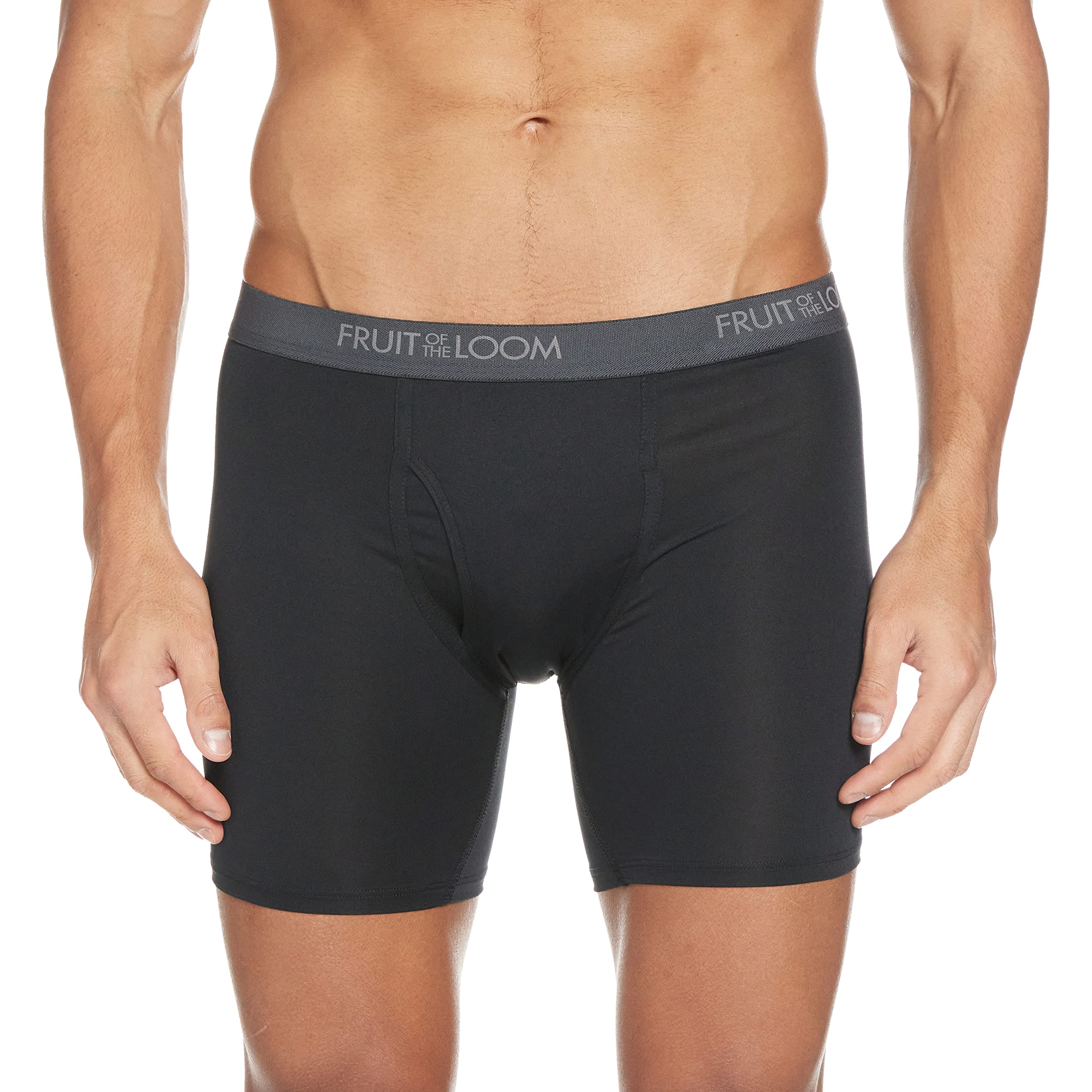 Fruit of the Loom Men's Microfiber Boxer Briefs - Soft Comfort Underwear for Everyday Wear - Size XXL (2XL) - Breathable & Moisture Wicking - Perfect for Workout, Lounge & Travel