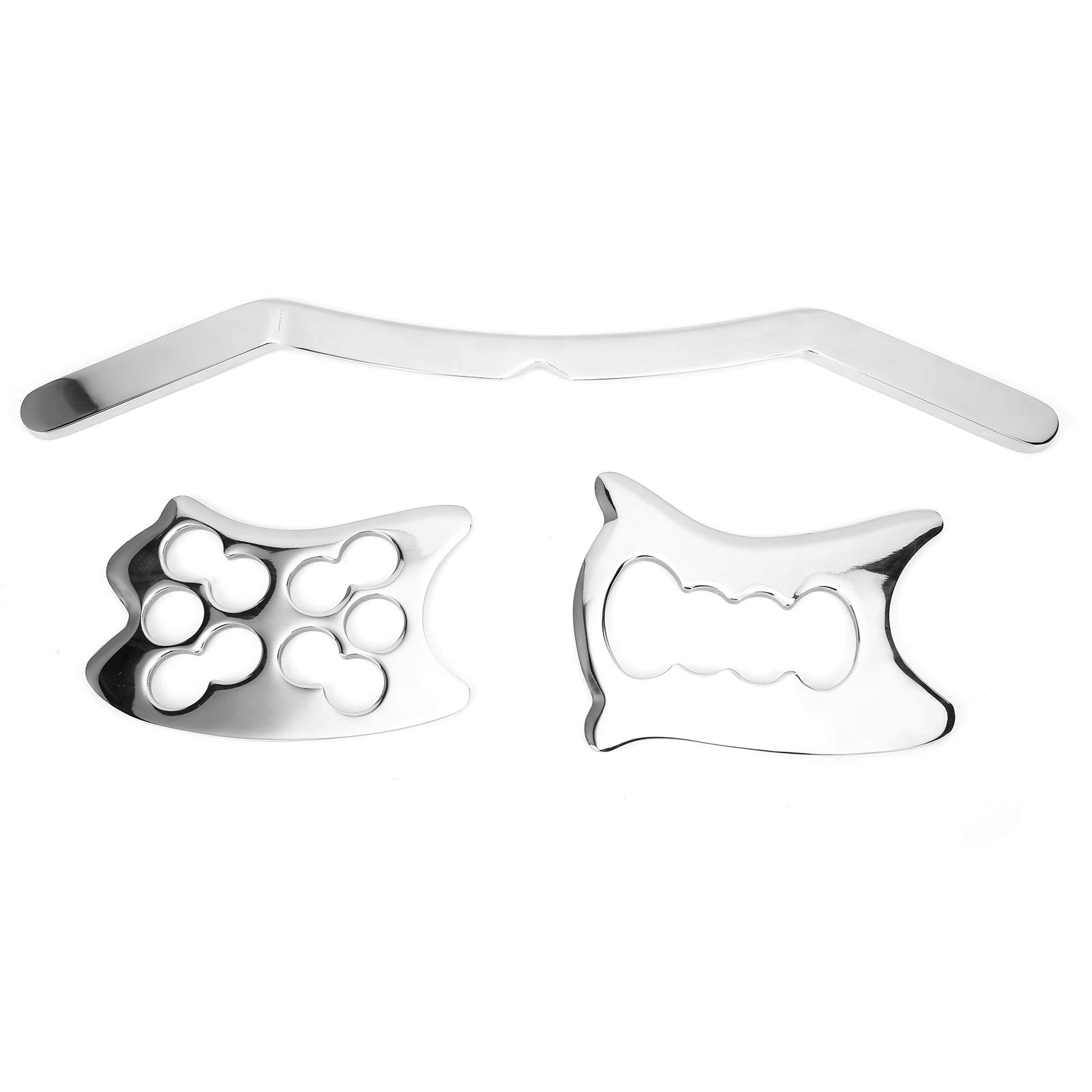 3Pcs Stainless Steel Scraping Massage Tools - Portable Mirror-Polished for Leg & Back Pain Relief - Perfect for Home, Gym & Office Use