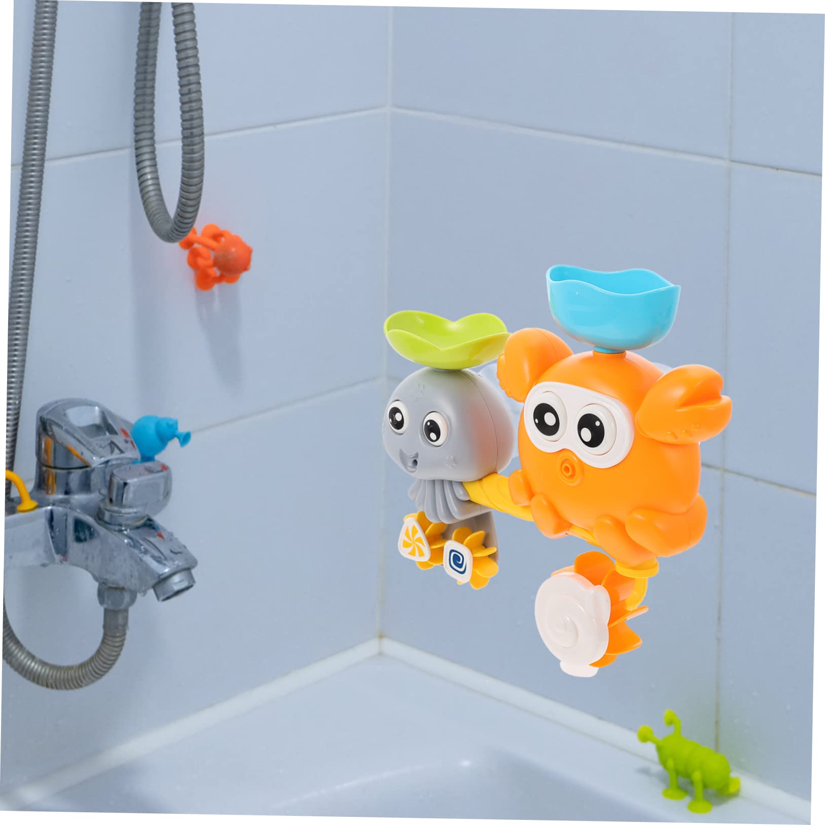 VICASKY 4-Piece Water Toy Crab Set for Kids - Fun Bath Toys for Babies & Toddlers - Safe ABS Plastic Floating Crab Toys for Bathtub, Pool & Beach Playtime