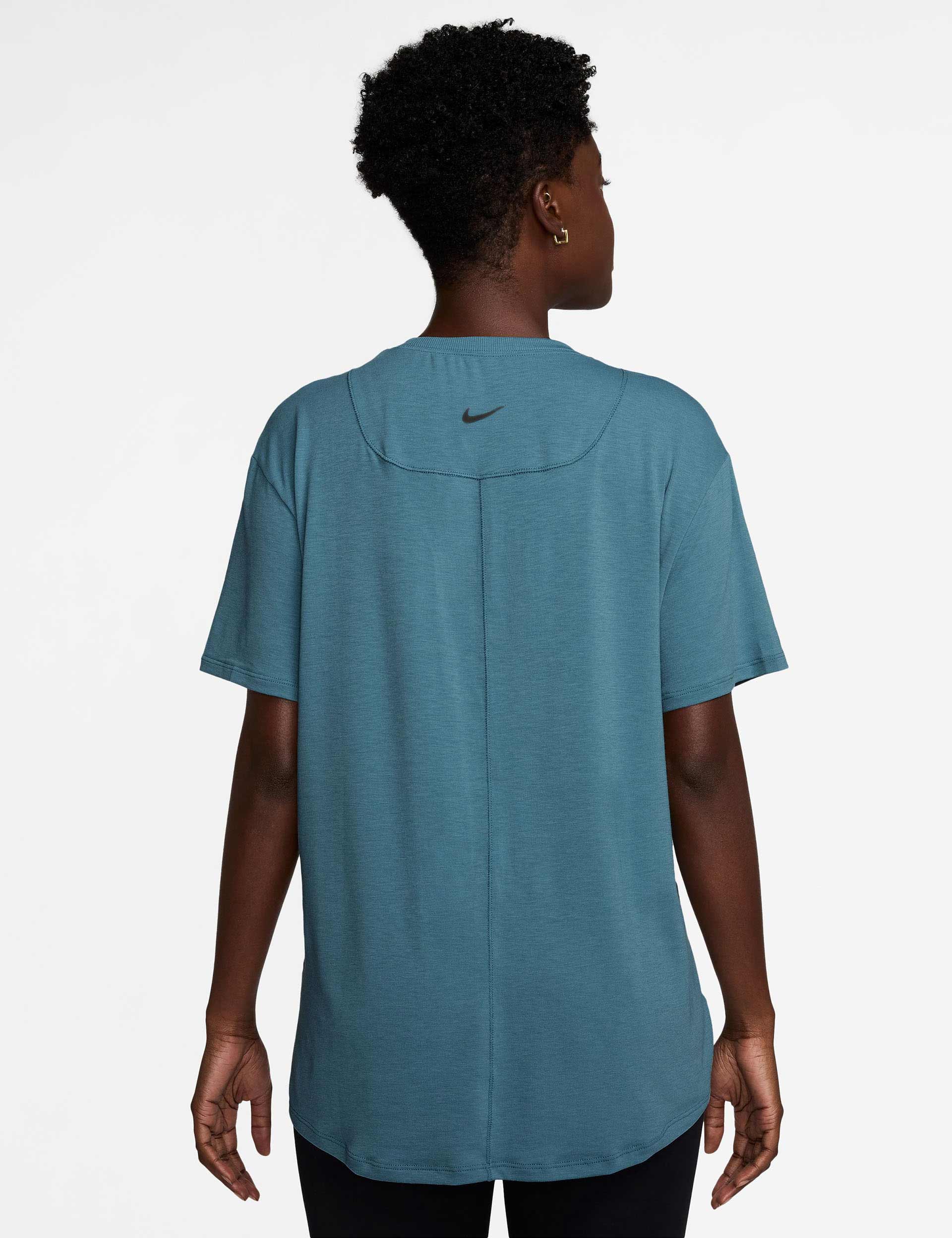 Nike Dri-FIT Relaxed Short Sleeve T-Shirt for Men - Moisture Wicking Workout Top in Smokey Blue/Black | Gym, Running & Casual Wear