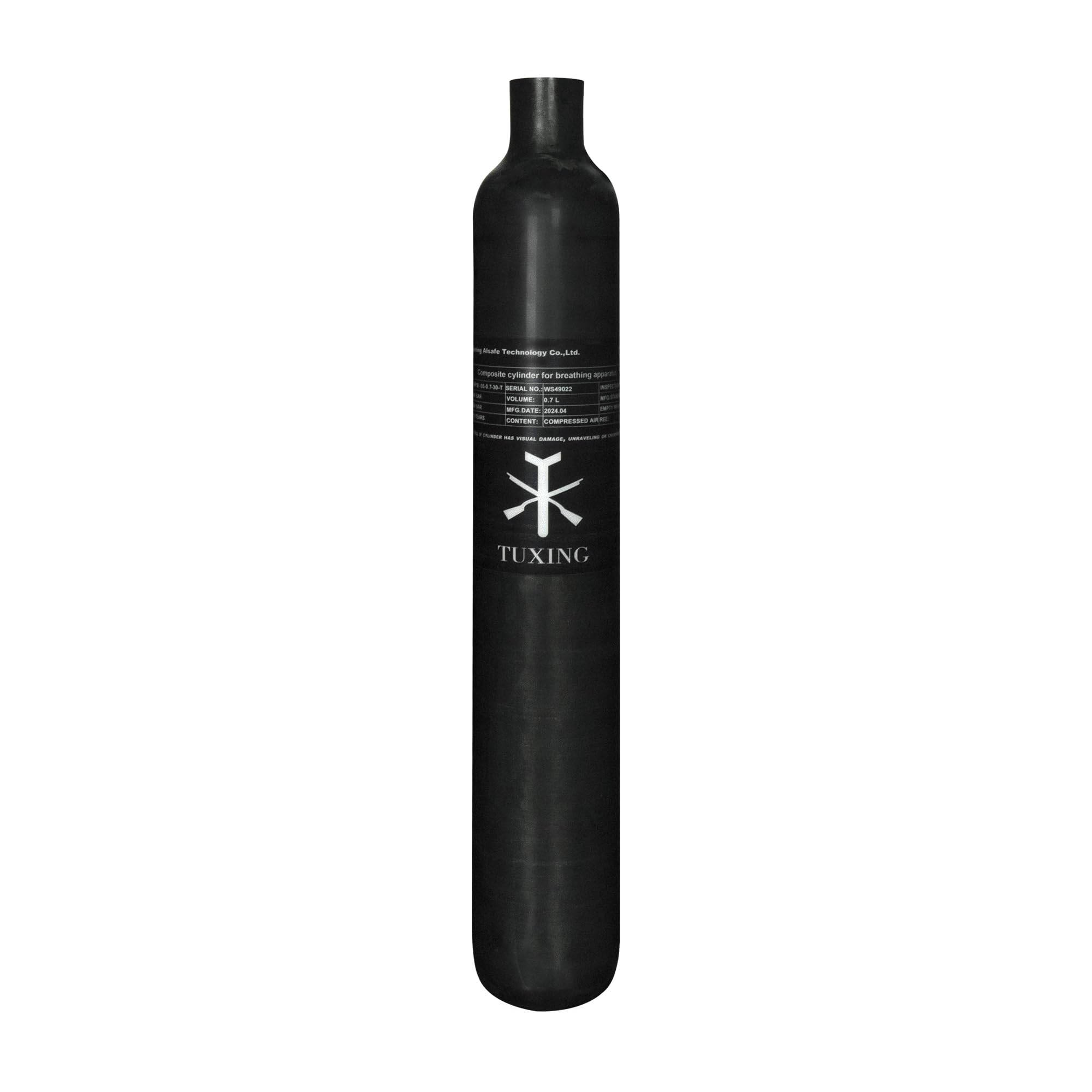 30Mpa 300Bar 4500Psi 0.7L 700cc Carbon Fiber HPA Tank - High Pressure Air Cylinder for PCP Air Rifles, Paintball Guns, Hunting | FX & Daystate Thread M18x1.5 | Perfect for Outdoor Sports & Tactical Shooting
