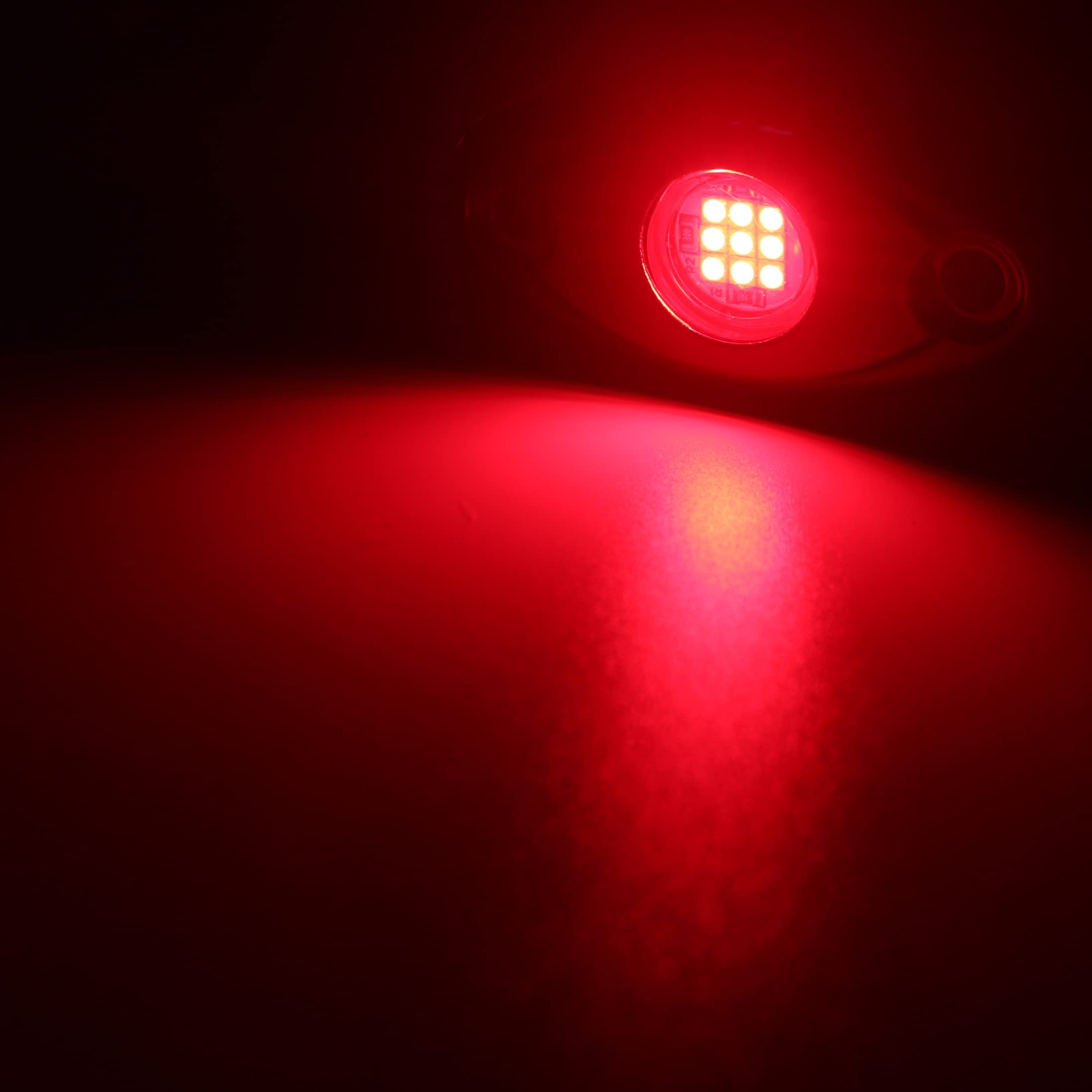 6 Pods LED Rock Lights Red - Waterproof Underglow LED Neon Kit for Car, Truck, ATV, SUV & Boat - Underbody Glow Accent Lighting for Off-Roading, Night Driving & Vehicle Customization