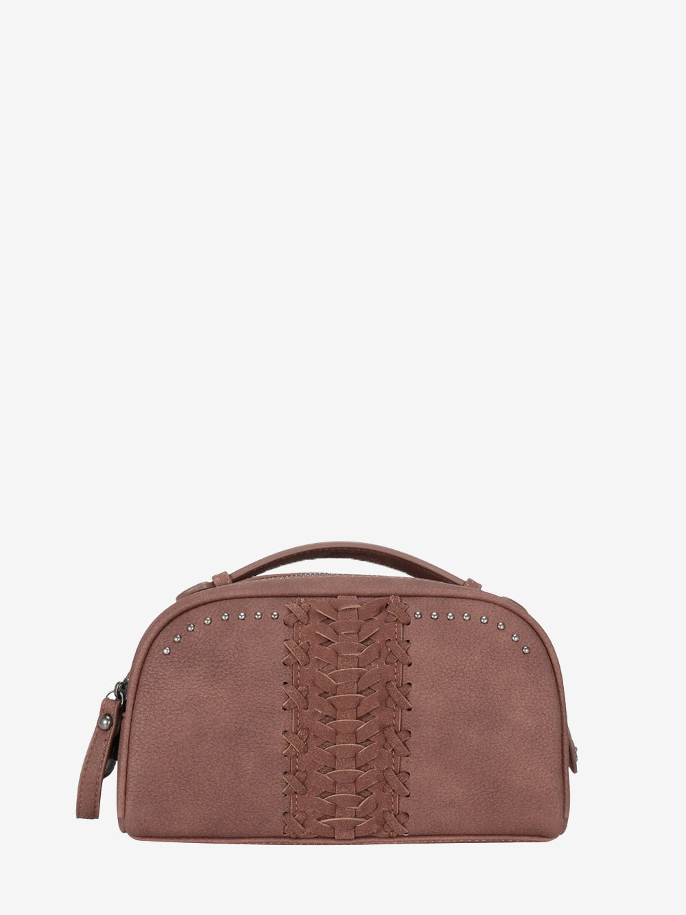Trinity Ranch Leather Basketweave Travel Pouch - Premium Cowhide Organizer for Passport, Wallet & Essentials | Perfect for Business Trips & Vacation Accessories