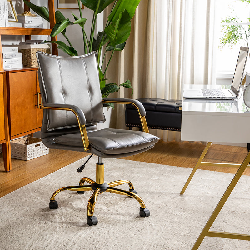 Stylish Michele Vegan Leather Task Accent Chair - Modern Office & Living Room Furniture for Home & Workspace