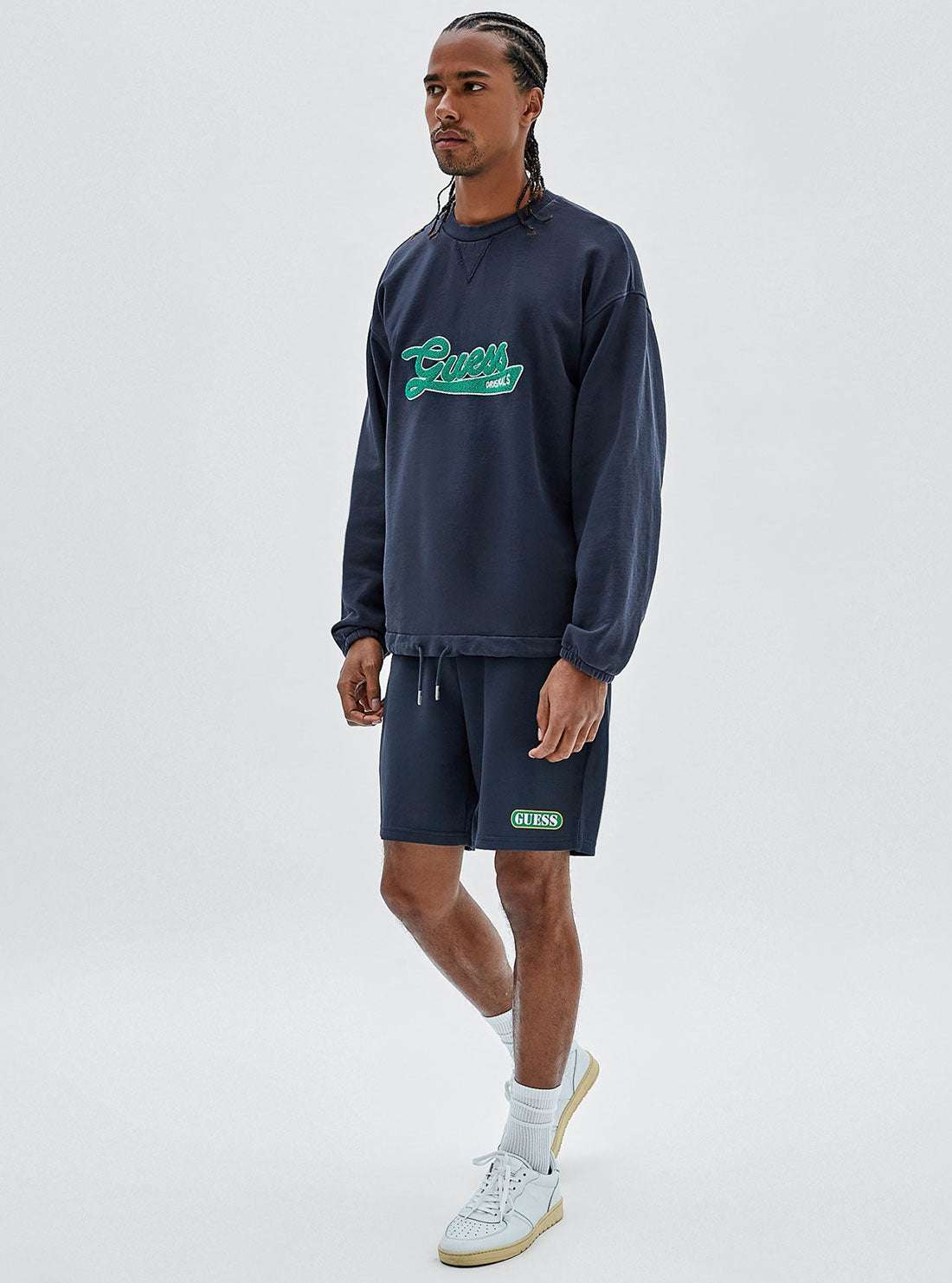 Guess Originals Blue Sonic Mesh Shorts for Men - Lightweight & Breathable Athletic Shorts for Running, Gym, and Casual Wear
