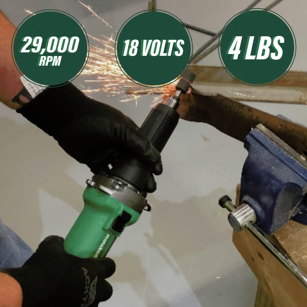 Metabo HPT 18V MultiVolt Cordless Die Grinder Tool Only (No Battery Included) - 2-Inch Wheel, Variable Speed, Slide Switch - Model GP18DAQ4 - Perfect for Metalworking, Wood Carving & DIY Projects