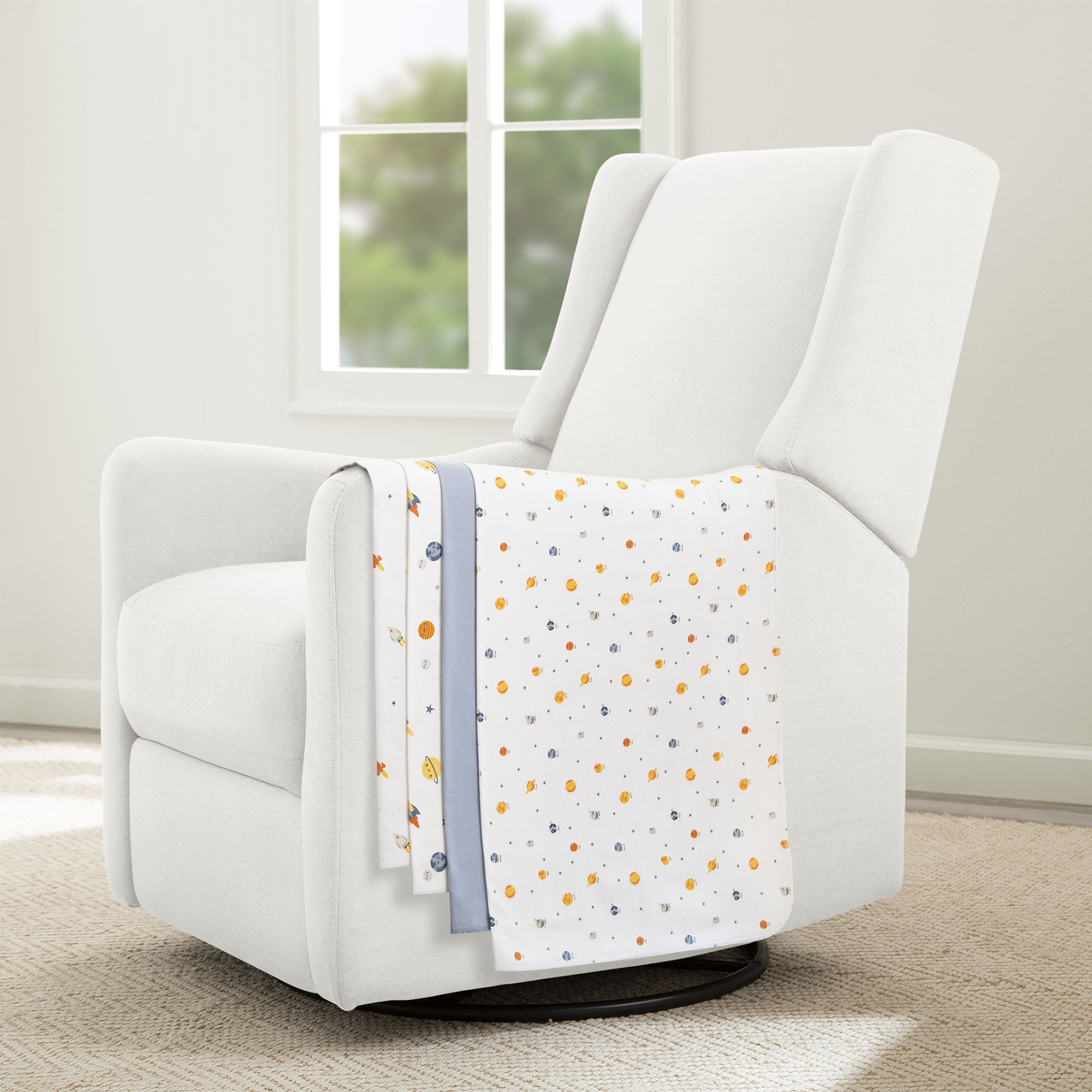 Soft 100% Cotton Flannel Baby Receiving Blankets - 4 Pack for Newborns & Infants - Perfect for Swaddling, Nursing & Cuddling