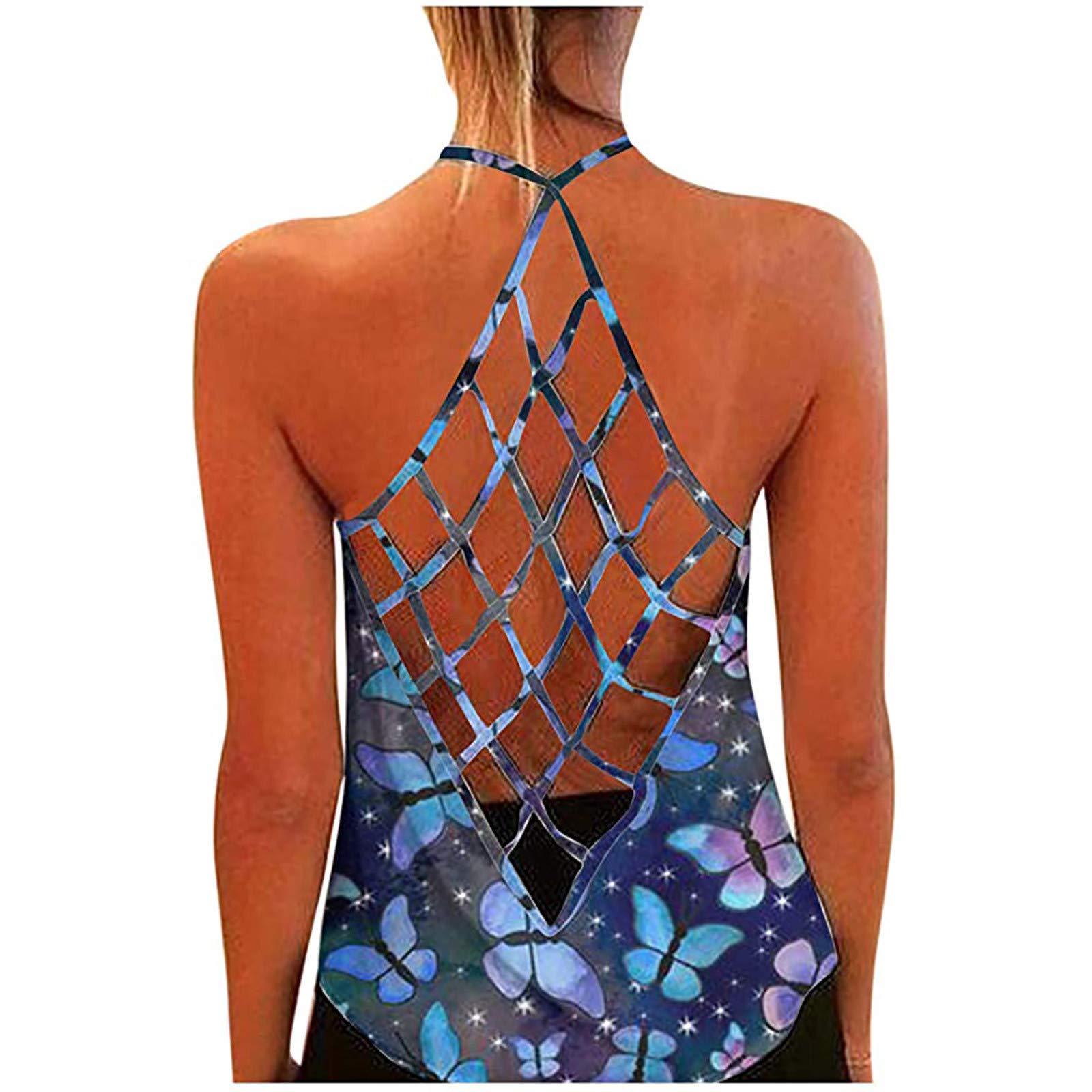 Sunflower Print Plus Size Tank Tops for Women - Sexy Casual Summer Tops - Fashionable Flowy Blouse for Beach, Party & Everyday Wear