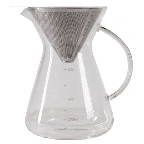 Premium Icon Chef Coffee Dripper - Stainless Steel Pour Over Coffee Maker for Home & Office - Perfect for Single Cup Brewing, Camping & Travel