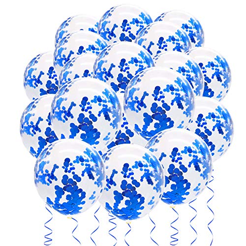 Blue Confetti Balloons