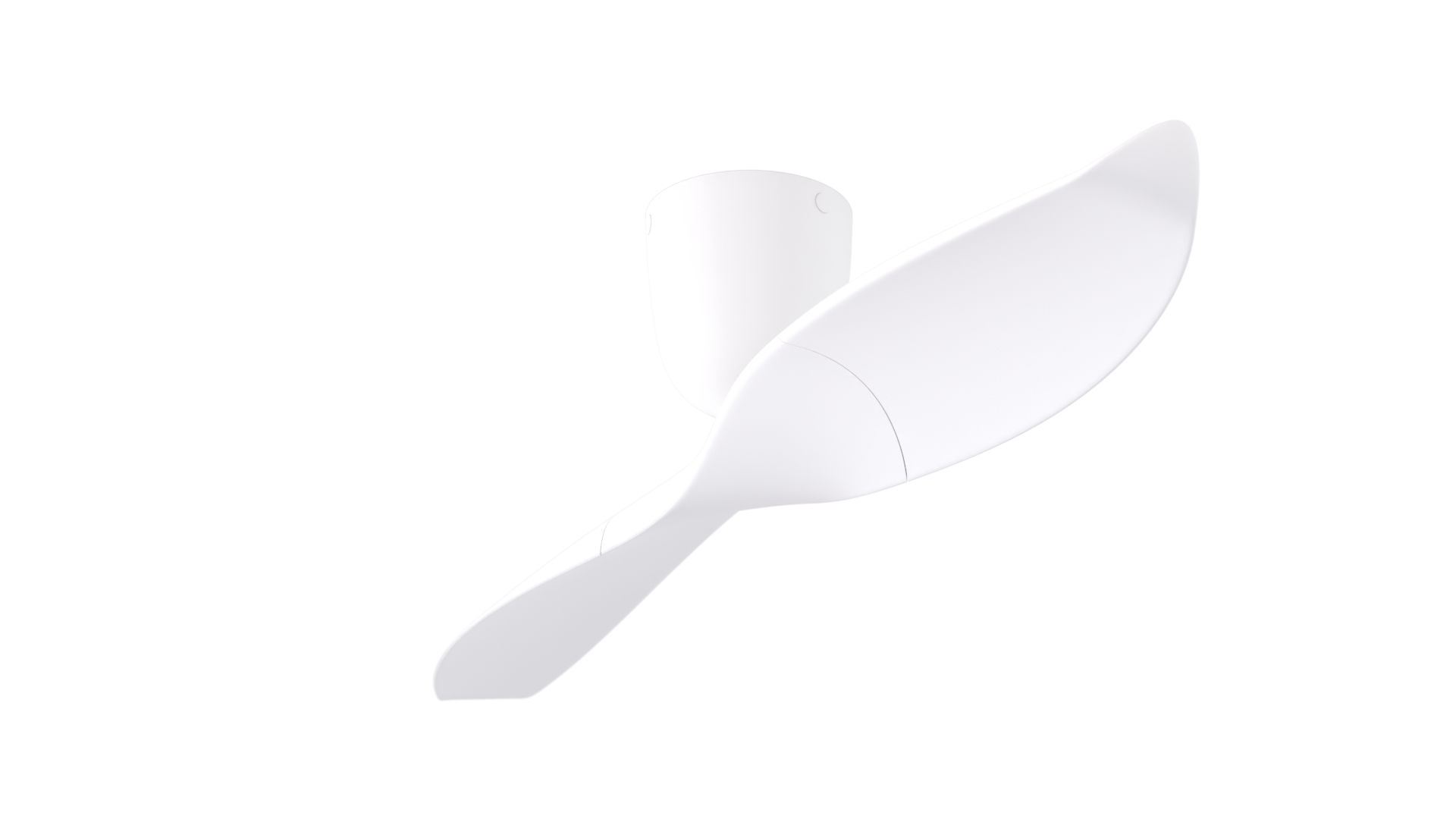 Aeratron Plus AE2+ 50 Inch Two Blade White DC Ceiling Fan - Energy Efficient Cooling for Living Room, Bedroom, and Office Spaces