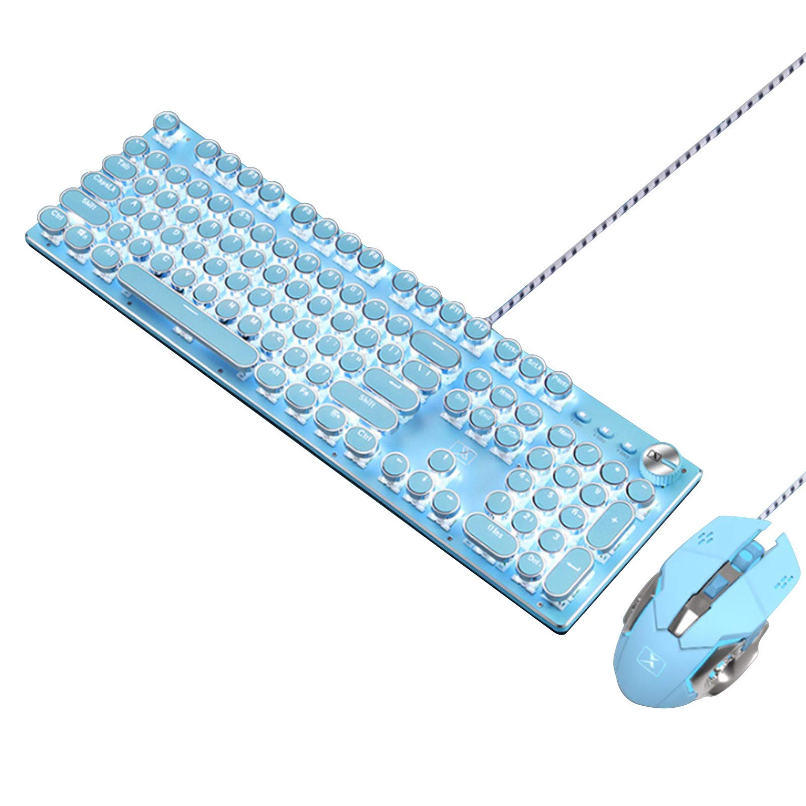 RGB Backlit Mechanical Gaming Keyboard - Wired USB Mechanical Keyboard with Customizable LED Lighting for PC Gamers | Perfect for Esports, Typing & Office Work