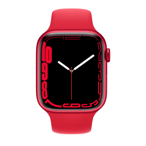 Apple Watch Series 7 41mm GPS Smartwatch - Red Aluminum Case with Sport Band, Fitness Tracker & Heart Rate Monitor for Running, Swimming & Daily Activity Tracking