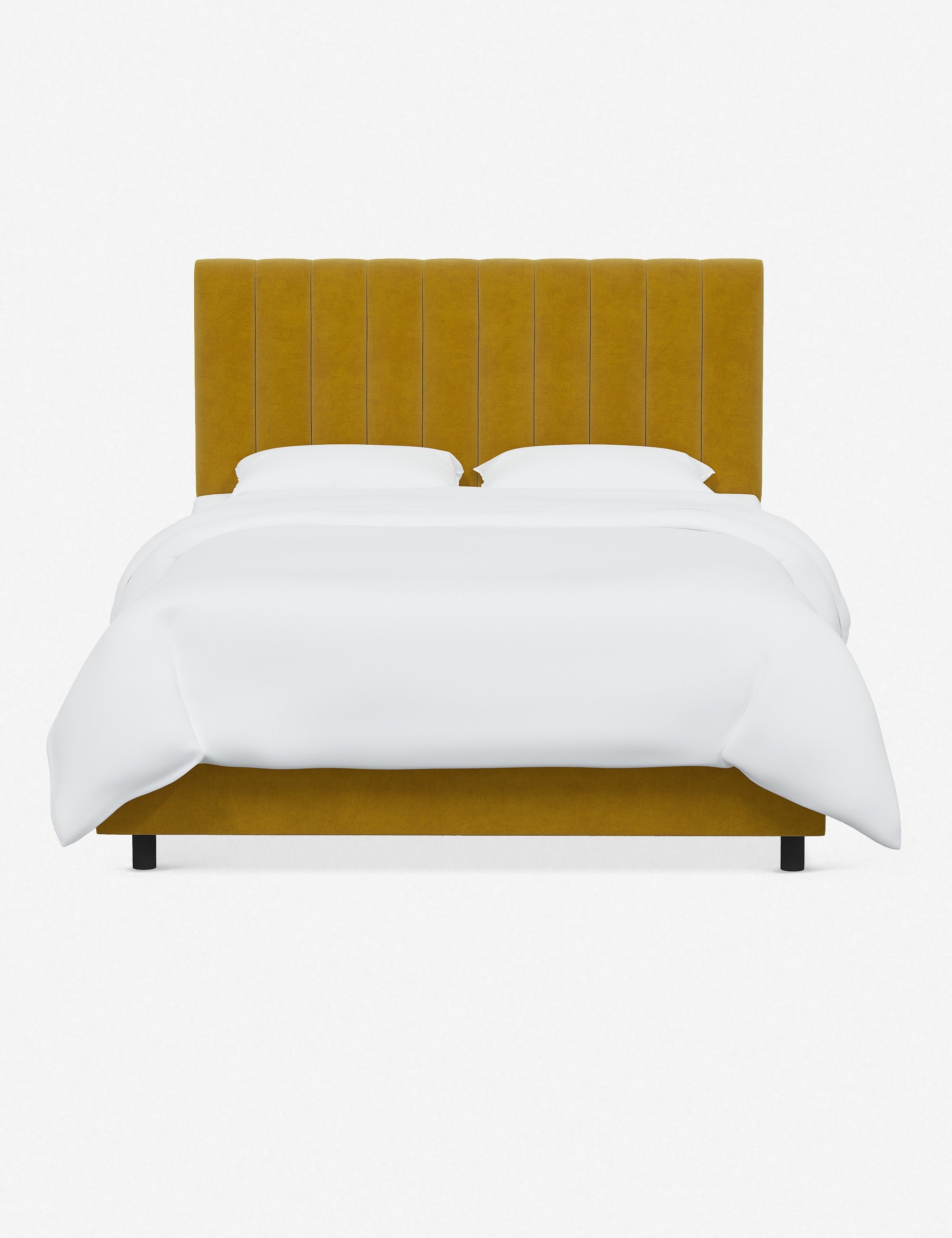 Stylish and Comfortable Aliyah Bed - Queen Size Platform Bed Frame with Upholstered Headboard for Modern Bedrooms | Perfect for Master Bedroom, Guest Room, or Apartment