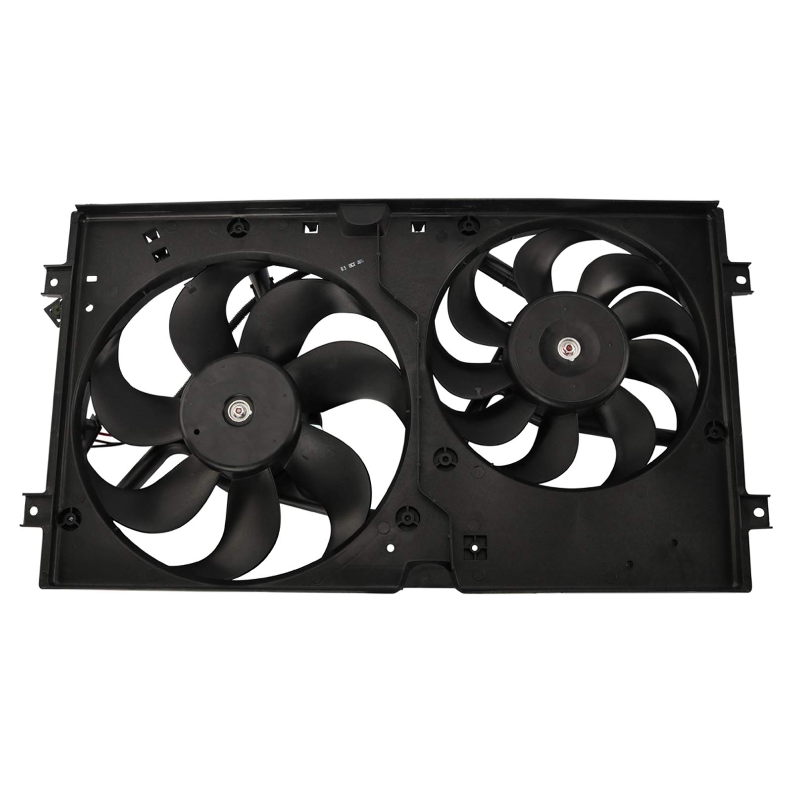 TRQ Radiator Dual Cooling Fan Assembly for 1998-2005 Volkswagen Beetle - Replacement for VW3115101 - High Performance Cooling System Part for Engine Overheating Prevention (Perfect for Summer Driving & Heavy Traffic Conditions)