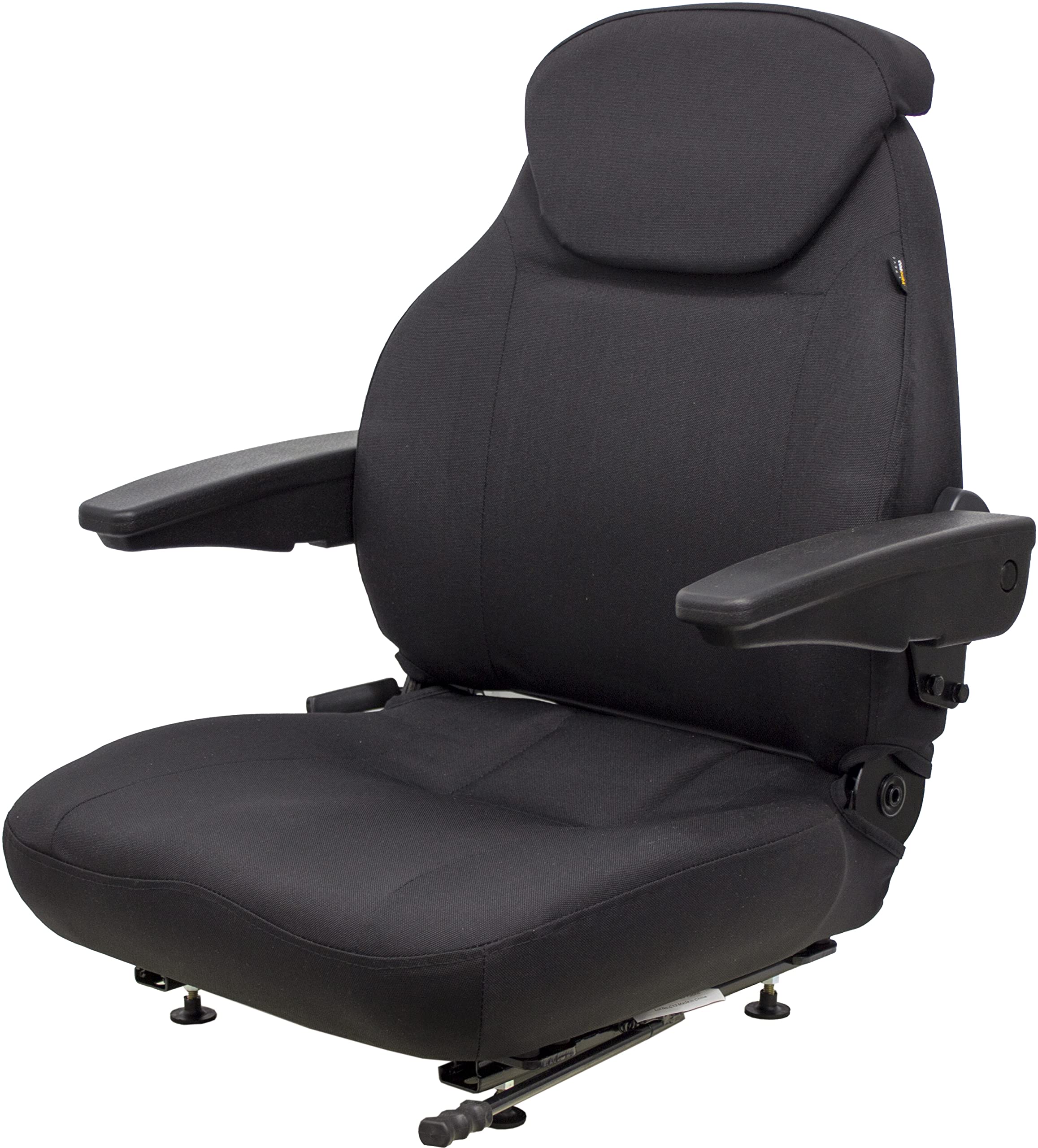 Universal Tractor Seat KM 440 with Adjustable Slide Rails - Heavy Duty Black Replacement Seat for John Deere, Kubota & Farm Tractors - Perfect for Farming, Landscaping & Outdoor Equipment