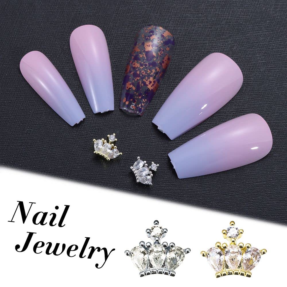 Silver & Gold Nail Art Rhinestones - Shining Crystal Nail Jewelry for Nail Decoration | Perfect for DIY Manicures, Nail Salons & Special Occasions