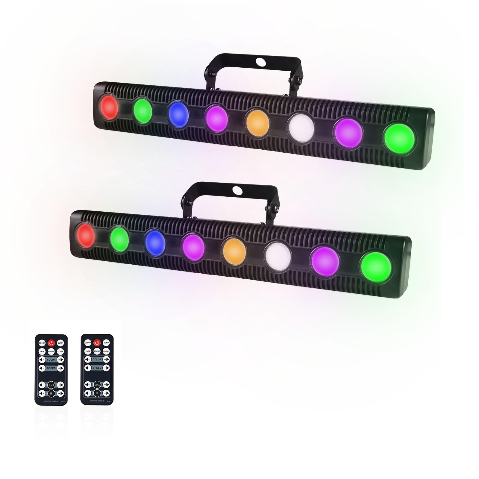 2 Pack RGB Wall Washer Lights with Sound Activation - Color Changing Party Lights for DJ, Stage, Clubs, Bars, Churches & Outdoor Events | Perfect for Birthday Shows, Yard Decor & Indoor Lighting Displays
