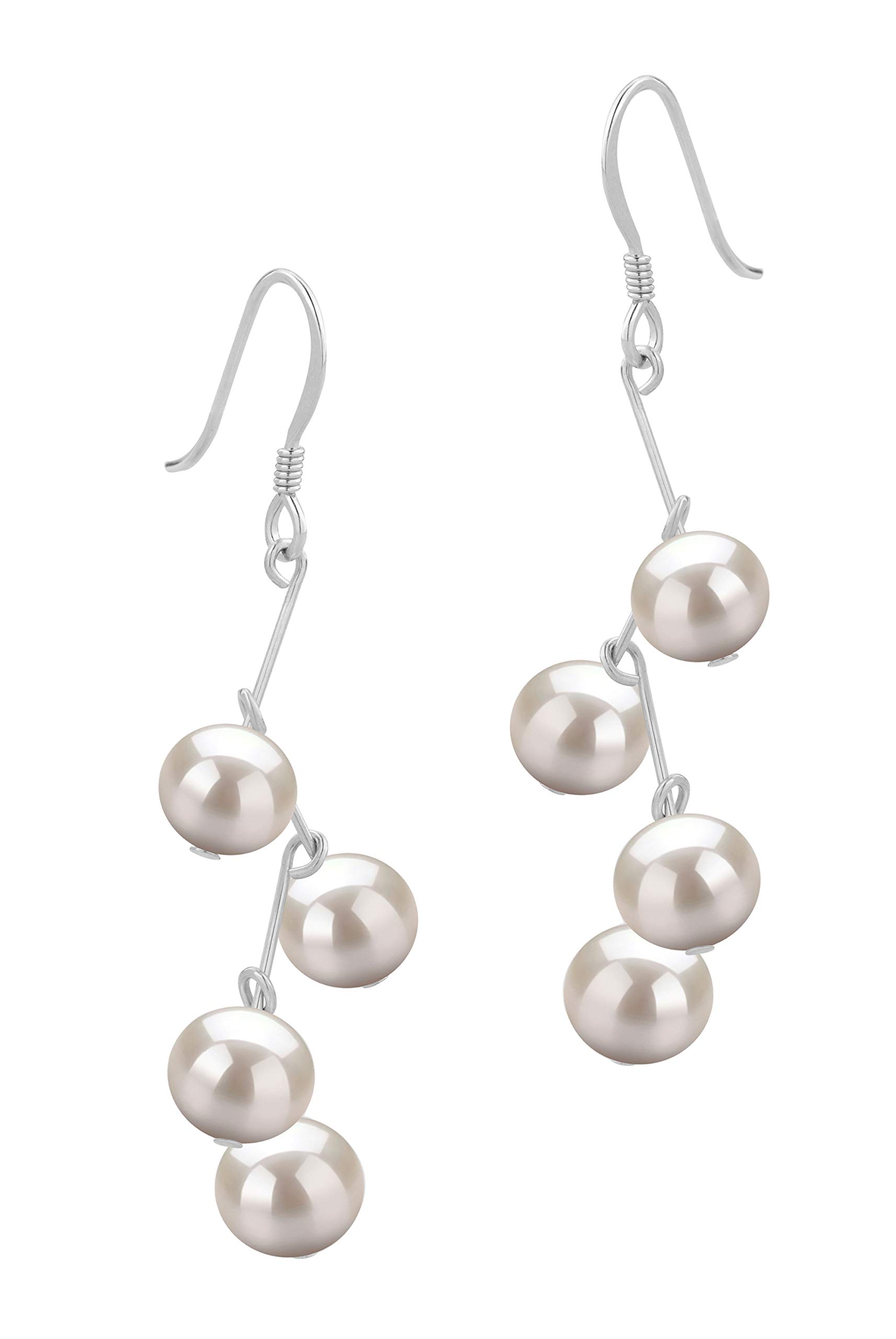 6-7mm AA Quality Mickey White Freshwater Cultured Pearl Earrings for Women - 925 Sterling Silver Stud Earrings | Perfect for Weddings, Parties & Everyday Elegance