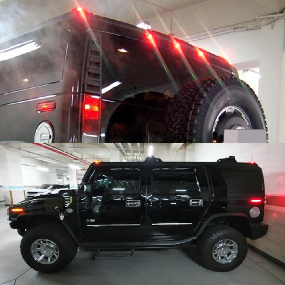 2003-2009 Hummer H2 & 2005-2009 H2 SUT LED Roof Cab Side Marker Lights - Smoked Running Light Kit for Off-Road & Night Driving