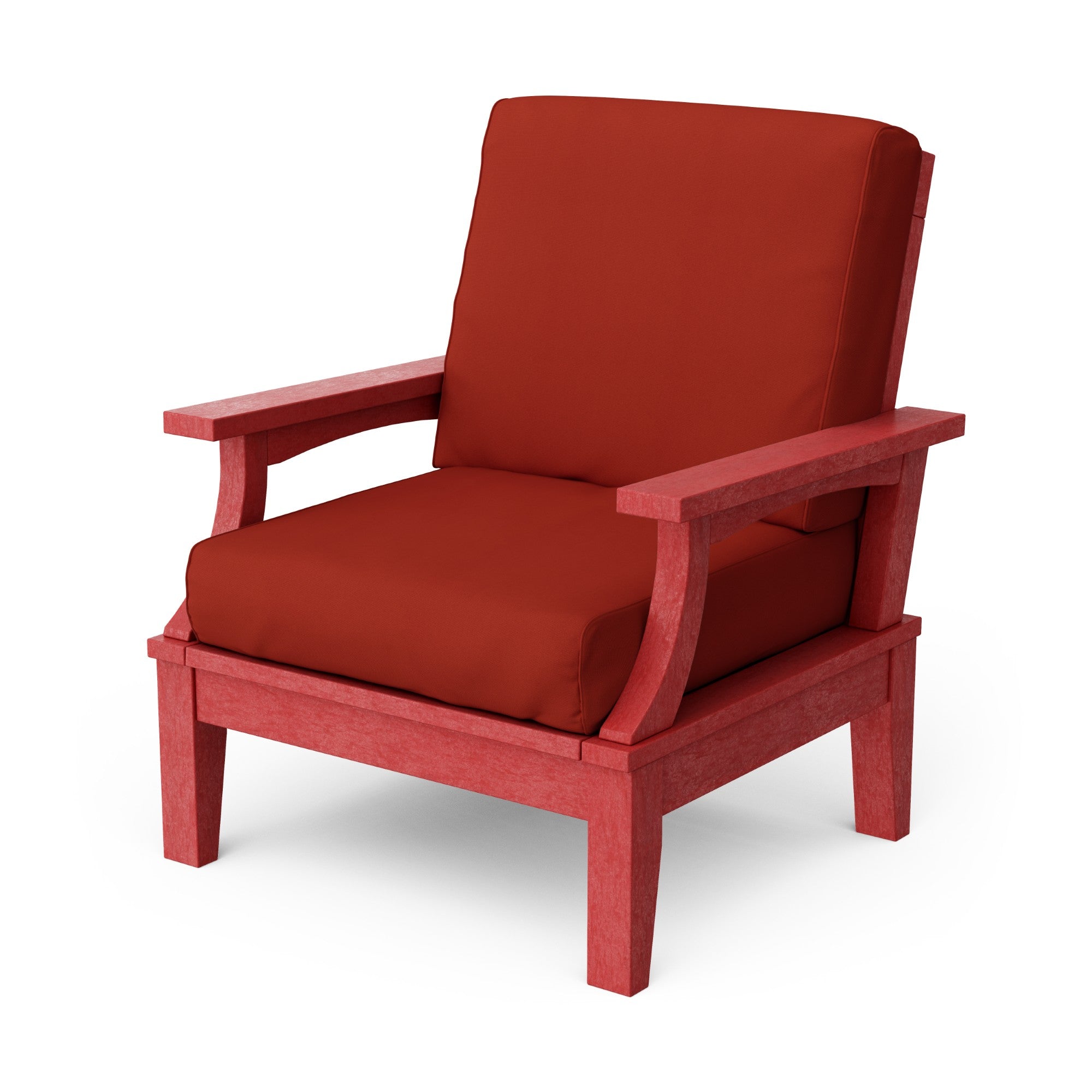 Heritage Deep Seating Patio Chair with Weather-Resistant Cushions - Outdoor Lounge Furniture for Garden, Poolside & Backyard Relaxation