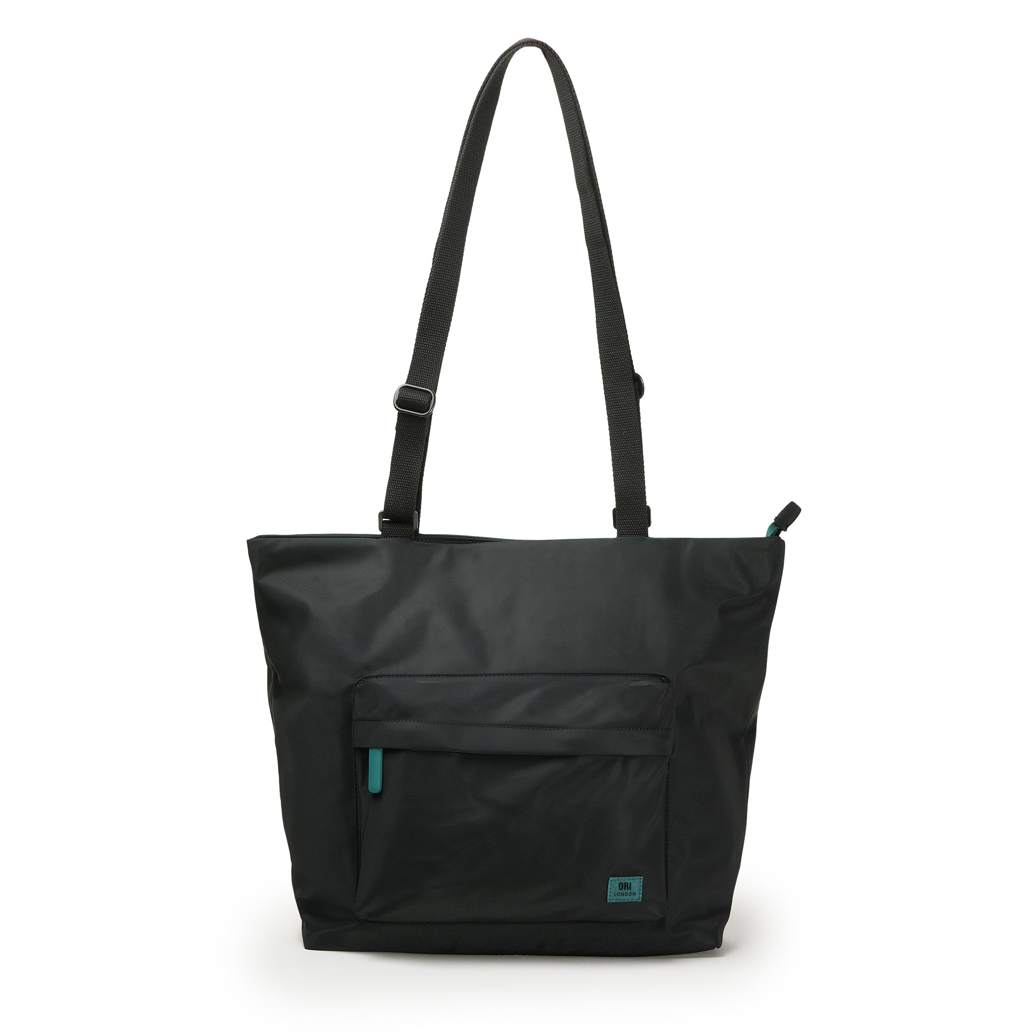 Creative Waste Black Edition Trafalgar B Teal Recycled Nylon Backpack - Eco-Friendly Laptop Bag for Work, Travel & School | Durable Water-Resistant Daypack for Men & Women
