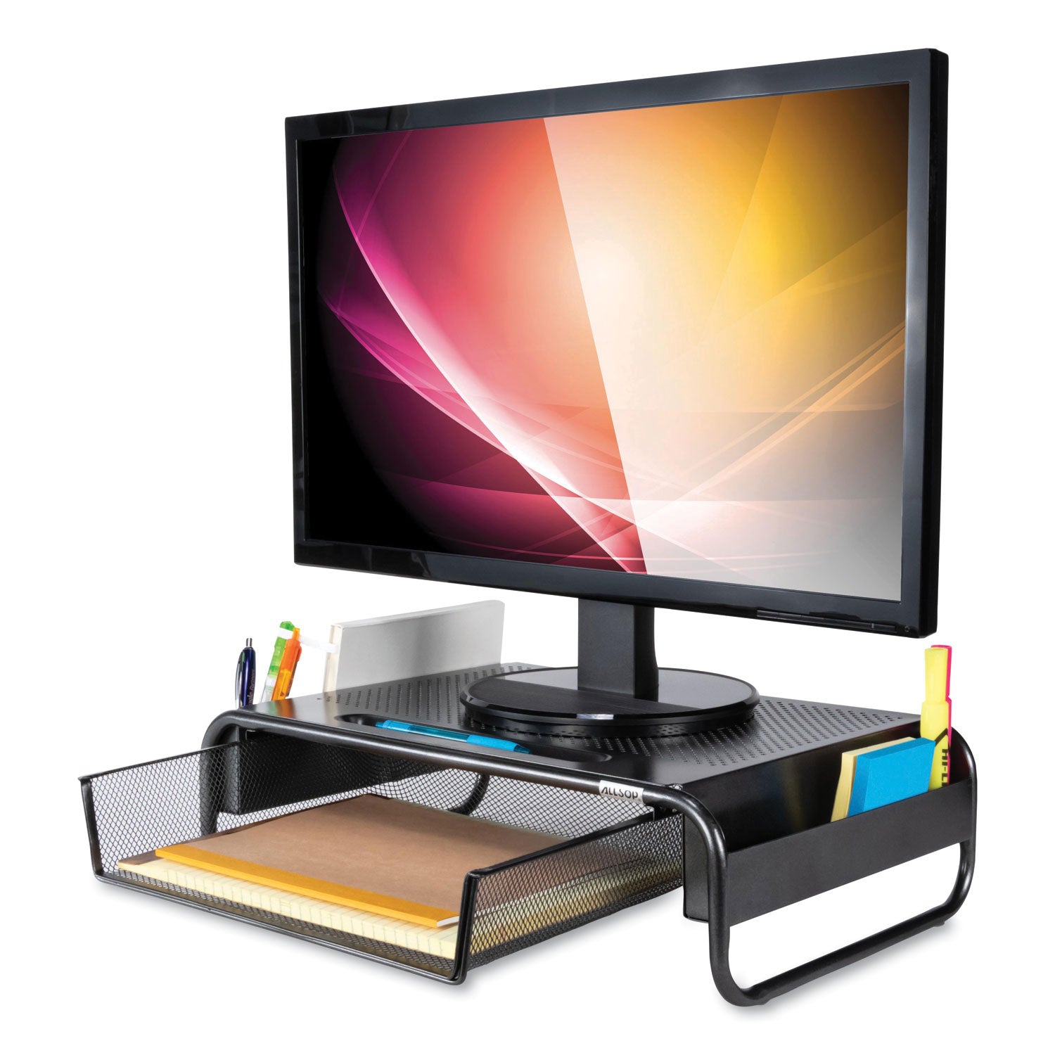 Allsop® Black Metal Art Organizer - 5 Monitor Stand, 18