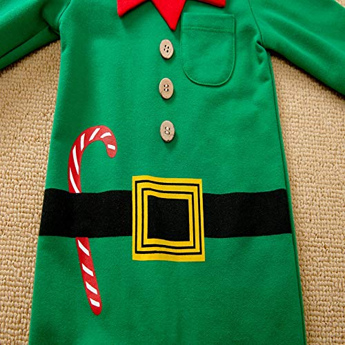 Adorable Christmas Baby Romper Set for Girls & Boys - Long Sleeve Jumpsuit with Matching Hat | Newborn Holiday Outfit for Family Photos & Christmas Celebrations