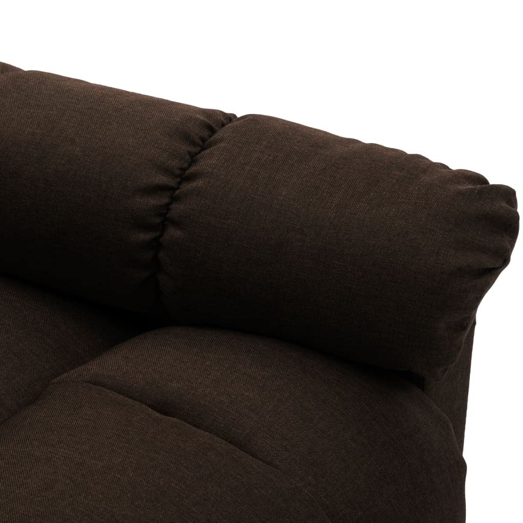 Electric Massage Recliner Chair for Elderly - Adjustable Home Theater Reclining Sofa with Dark Brown Fabric | Perfect for Living Room, Home Cinema & Relaxation
