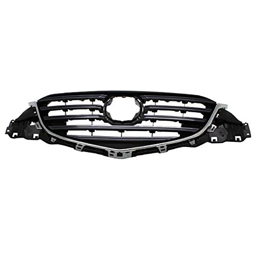 2016-2016 Mazda CX-5 Front Bumper Grille Assembly - Chrome Shell with Grey Insert | Replacement Car Grille for Off-Road & Street Driving