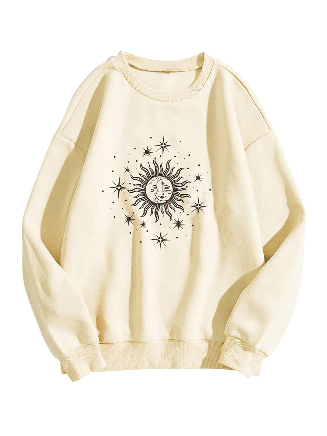 SweatyRocks Women's Casual Long Sleeve Sweatshirt - Soft Round Neck Pullover Top for Everyday Wear | Perfect for Fall, Winter & Layering Outfits